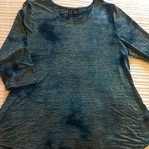 Tie-dye blue slinky tunic
